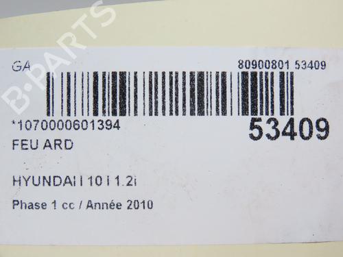 Right taillight HYUNDAI i10 I (PA) 1.2 | BP28832693C35 