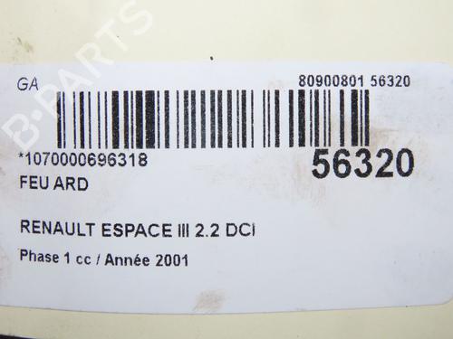 Used Right taillight RENAULT ESPACE III (JE0_) 2.2 dCi (JE0K) (130 hp) 33008159