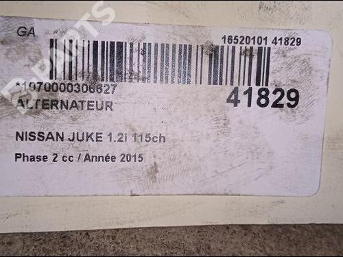 Alternator NISSAN JUKE (F15) 1.2 DIG-T | BP9618679M7 