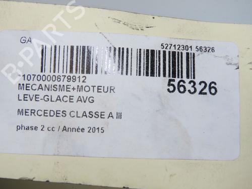 Rudehejsemekanisme ventre foran MERCEDES-BENZ A-CLASS (W176) A 160 CDI / d (176.011) (90 hp) 31242543