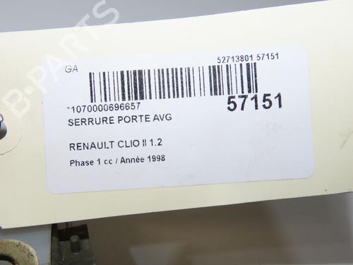Used Front left lock Front left lock RENAULT CLIO II (BB_, CB_) 1.2 (BB0A, BB0F, BB10, BB1K, BB28, BB2D, BB2H, CB0A,... (58 hp) 33711707 33711707