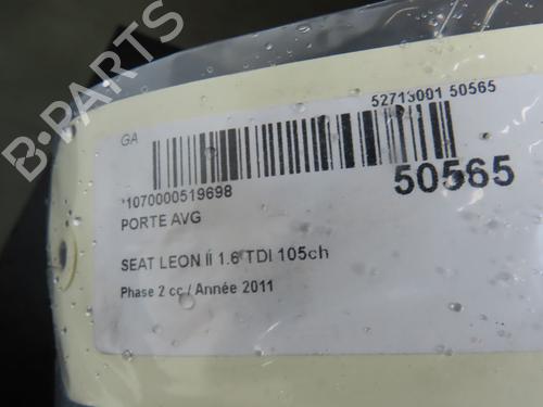 Used Left front door SEAT LEON (1P1) 1.6 TDI (105 hp) 28831282