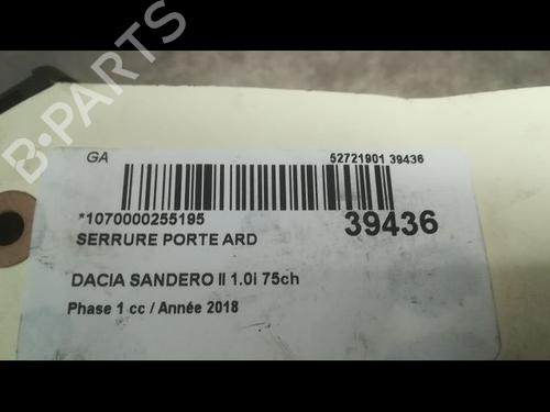 Højre bagtil lås DACIA SANDERO II 1.0 SCe 75 (B8JC, B8JD, B8NC) (73 hp) 9610294