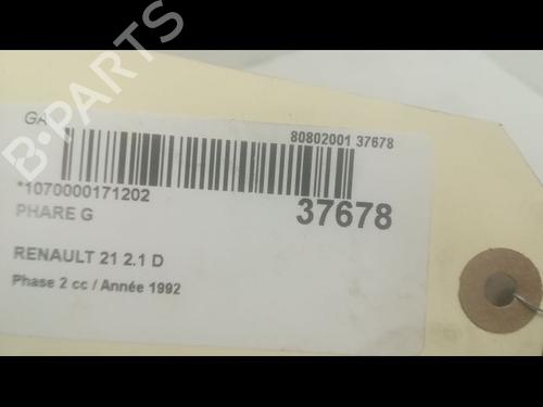 Used Left headlight Left headlight RENAULT 21 Estate (K48_) 2.1 Turbo-D (K48A, K48W, K487, K488) (88 hp) 23177753 23177753