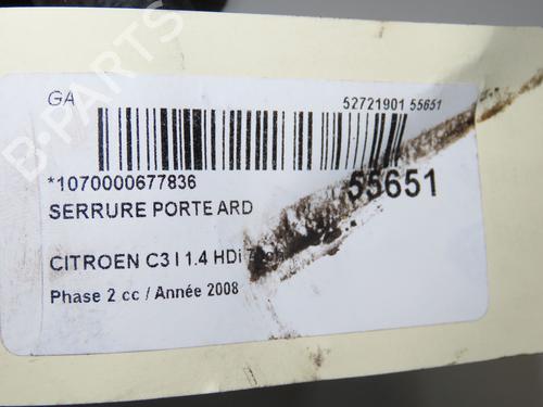 Højre bagtil lås Højre bagtil lås CITROËN C3 I (FC_, FN_) 1.4 HDi (68 hp) 36396186 36396186