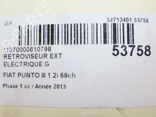 Left mirror FIAT PUNTO (199_) 1.2 (199AXZ1A, 199BXZ1A) | BP28968722C26 