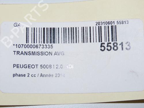 Used Left front driveshaft Left front driveshaft PEUGEOT 5008 (0U_, 0E_) 2.0 HDi 150 / BlueHDi 150 (150 hp) 33132506 33132506