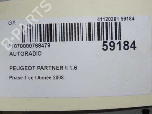 Radio PEUGEOT PARTNER Tepee 1.6 VTi | BP36682305E6 - Image 4