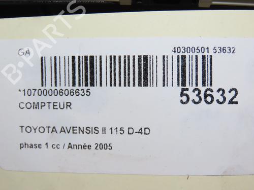 Instrument cluster TOYOTA AVENSIS (_T25_) 2.0 D-4D (CDT250_, CDT250R) | BP28830514C47 