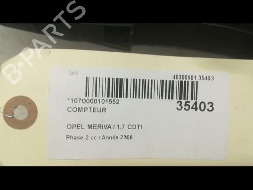 Used Instrument cluster OPEL MERIVA A MPV (X03) 1.7 CDTI (E75) (100 hp) 9597280
