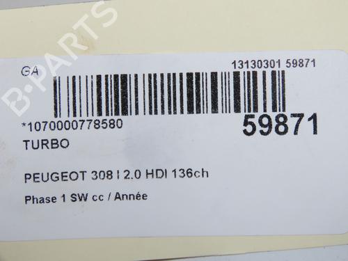 Turbolader/Kompressor Turbolader/Kompressor PEUGEOT 308 SW I (4E_, 4H_) 2.0 HDi (136 hp) 37596656 37596656