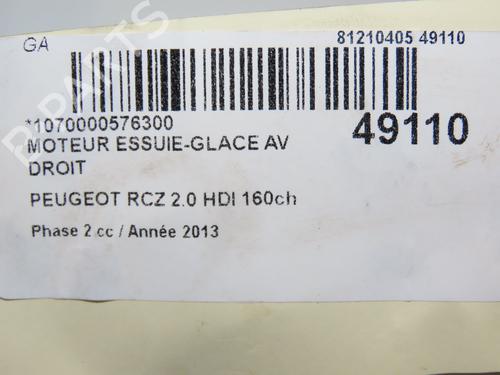 Front wiper motor PEUGEOT RCZ 2.0 HDi | BP26383779M29
