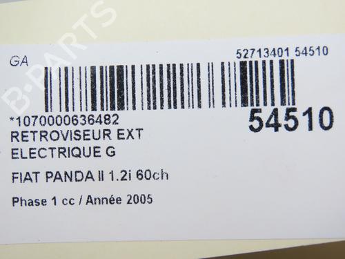 Left mirror FIAT PANDA (169_) 1.2 (169.AXB11, 169.AXB1A) | BP28831506C26 