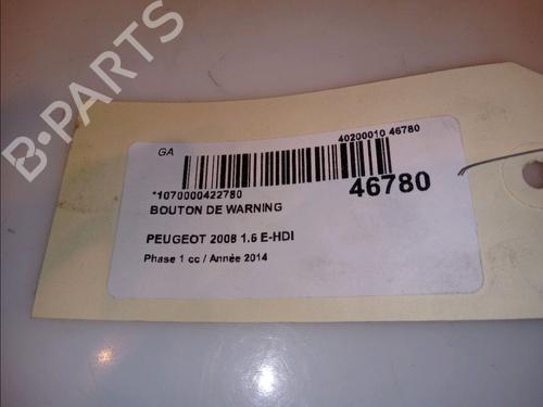 Used Warning switch Warning switch PEUGEOT 2008 I (CU_) 1.6 HDi (92 hp) 12107477 12107477