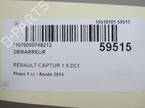Starter RENAULT CAPTUR I (J5_, H5_) 1.5 dCi 90 (J5N4, J5M5, J5MW, J5M6, J5AL, J5AJ) | BP36657570M8 - Image 7