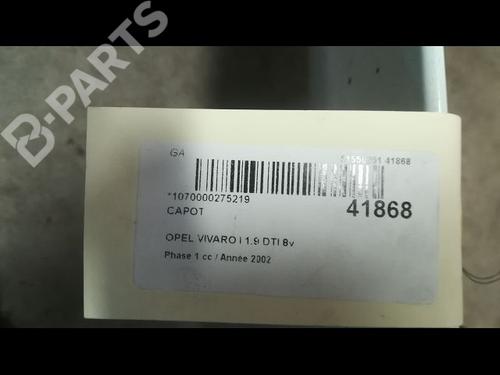 Hood OPEL VIVARO A Van (X83) 1.9 DTI (F7) | BP9613292C1