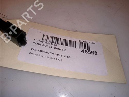 Left sun visor VW GOLF V (1K1) 1.6 | BP13301418I1