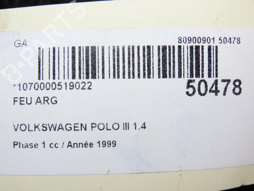 Used Left taillight VW POLO III (6N1) 60 1.4 (60 hp) 28832758