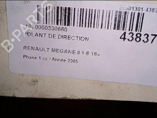 Used Steering wheel Steering wheel RENAULT MEGANE II (BM0/1_, CM0/1_) 1.6 16V (BM0C, CM0C) (113 hp) 9619202 9619202