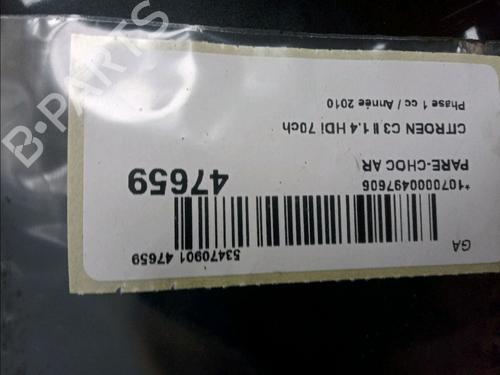 Rear bumper CITROËN C3 II (SC_) 1.4 HDi 70 (SC8HZC, SC8HR0, SC8HP4) | BP16758122C8 