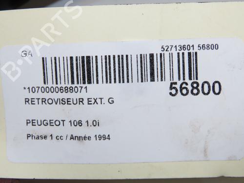 Used Left mirror PEUGEOT 106 I (1A, 1C) 1.0 (50 hp) 32377404