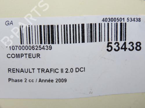 Quadro strumenti RENAULT TRAFIC II Bus (JL) 2.0 dCi 115 (JL00, JL01, JL0H, JL0M, JL0U) (114 hp) 30797578