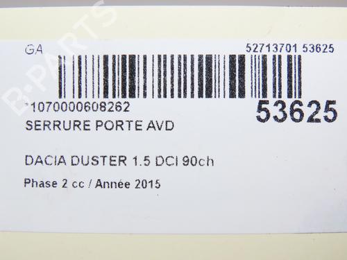 Used Front right lock DACIA DUSTER (HS_) 1.5 dCi (HSAJ) (90 hp) 28831609