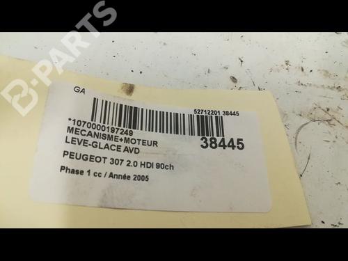 Front right window mechanism PEUGEOT 307 (3A/C) 2.0 HDi 90 | BP9603621C23 
