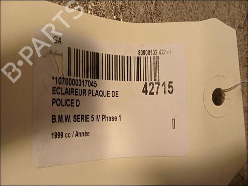 Éclairage de plaque d'immatriculation BMW 5 (E39) 530 d (184 hp) 14880579