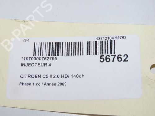 Used Injector Injector CITROËN C5 III (RD_) 2.0 HDi 140 (RDRHF8, RDRHFA, RDRHA8, RDRHAJ) (140 hp) 36426773 36426773