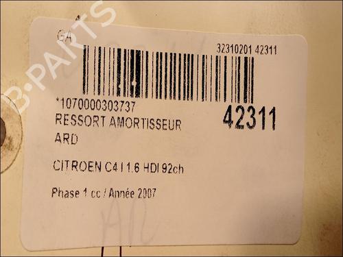 Shock absorber spring CITROËN C4 I (LC_) 1.6 HDi | BP14876562C152 