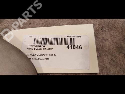 Left sun visor PEUGEOT EXPERT Van (222) 1.9 D 70 | BP9615453I1 