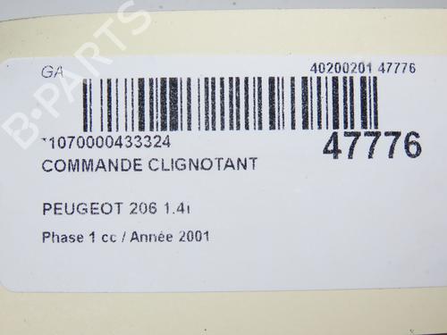 Steering column stalk PEUGEOT 206 Hatchback (2A/C) 1.4 i | BP14951033I23 