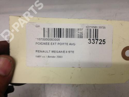 Front left exterior door handle RENAULT MEGANE II (BM0/1_, CM0/1_) 1.5 dCi (BM0F, BM0T, BM2B, CM0F, CM0T) | BP9594192C128 