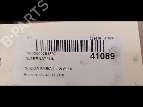 Used Alternator SKODA FABIA II (542) 1.2 (60 hp) 9614515