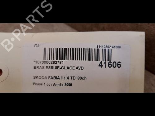 Used Front windshield wiper arm SKODA FABIA II (542) 1.4 TDI (80 hp) 14881163