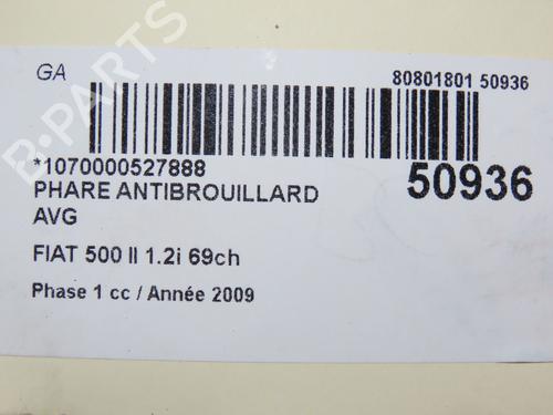 Left front fog light FIAT 500 (312_) 1.2 (312AXA1A) | BP30164364C30 