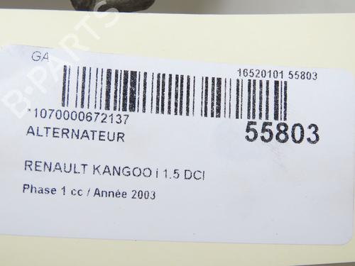 Used Alternator RENAULT KANGOO (KC0/1_) 1.5 dCi (KC07) (65 hp) 32004946