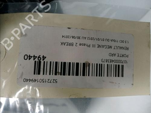 Right rear door RENAULT MEGANE III Grandtour (KZ0/1) 1.5 dCi (KZ09, KZ0D, KZ1G, KZ29, KZ14, KZ1W, KZ10, KZ1F,... | BP16648218C5