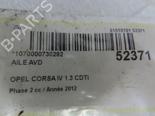 Used Right front fenders Right front fenders OPEL CORSA D (S07) 1.3 CDTI (L08, L68) (95 hp) 33444917 33444917