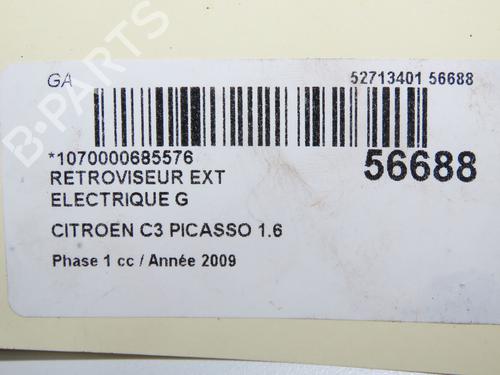 Used Left mirror Left mirror CITROËN C3 Picasso (SH_) 1.6 HDi (90 hp) 35971002 35971002