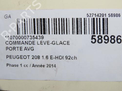 Left front window switch PEUGEOT 208 I (CA_, CC_) 1.6 HDi | BP36396166I27 - Image 6