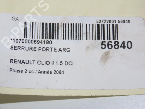 Rear left lock RENAULT CLIO II (BB_, CB_) 1.5 dCi (B/CB07) | BP32399710C100 