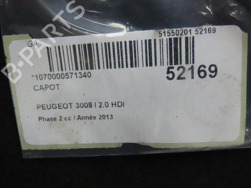 Hood PEUGEOT 3008 I MPV (0U_) 2.0 HDi 150 / BlueHDi 150 | BP24358956C1