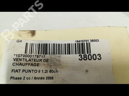 Heater blower motor FIAT PUNTO (188_) 1.2 60 (188.030, .050, .130, .150, .230, .250) | BP9602519M62 