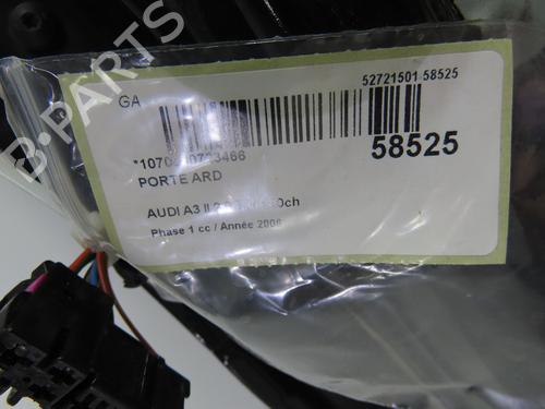 Dør højre bagtil Dør højre bagtil AUDI A3 Sportback (8PA) 2.0 TDI quattro (140 hp) 36310583 36310583