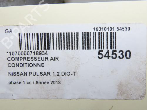 Used AC compressor NISSAN PULSAR Hatchback (C13) 1.2 DIG-T (115 hp) 32354694