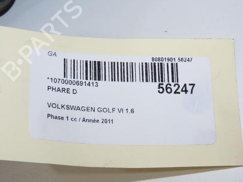 Right headlight VW GOLF VI (5K1) 1.6 TDI | BP33477616C29  - Image 5