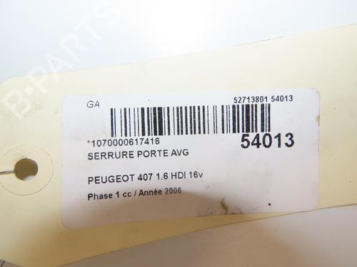 Front left lock PEUGEOT 407 (6D_) 1.6 HDi 110 (6D9HZC, 6D9HYC) | BP28968853C98 