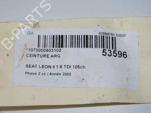 Venstre bagtil seleforstrammer SEAT LEON (1P1) 1.9 TDI (105 hp) 31179727